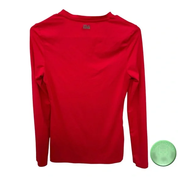 FILA Sport Diva Pink Long Sleeve Athletic Shirt Girls Size XS V-Neckline - Picture 3 of 10